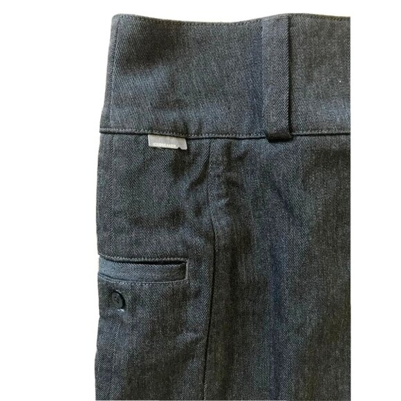 ICEBREAKER Merino Wool Blend Short Skirt Size 6 Charcoal Gray Side Zip - Picture 2 of 6